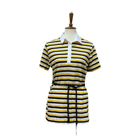 Vintage Tops Sears Stripe Black Yellow Top Shirt 8 Poshmark